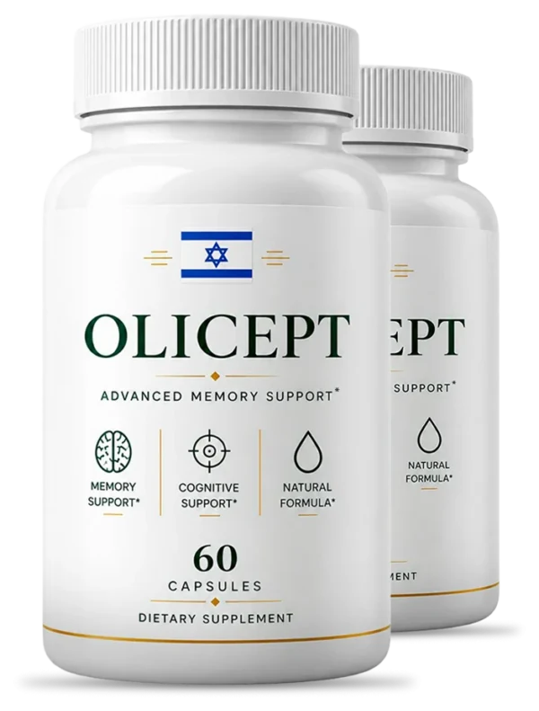 Olicept Advanced Memory Support, two 60 capsule bottles